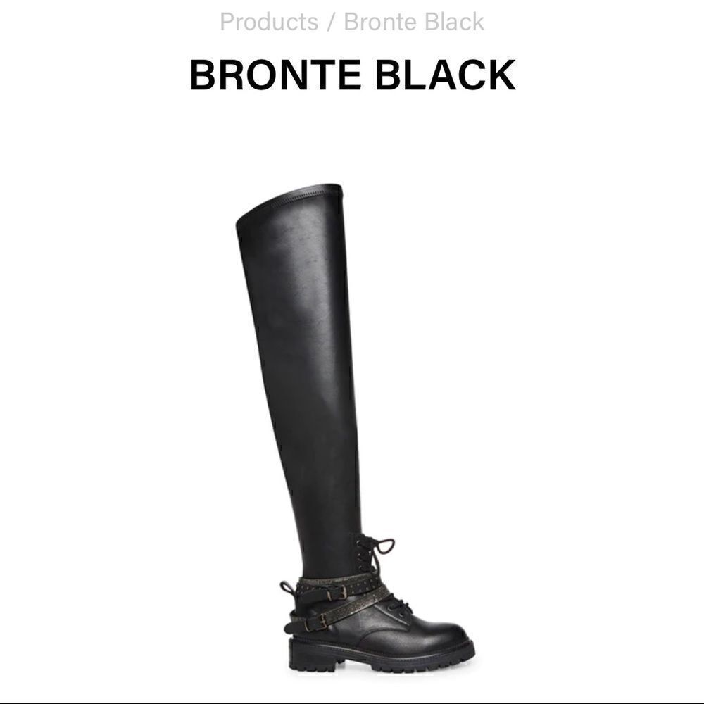 New in Box Steve Madden Over the knee Bronte boot with crystal buckles size 11 - Picture 2 of 15